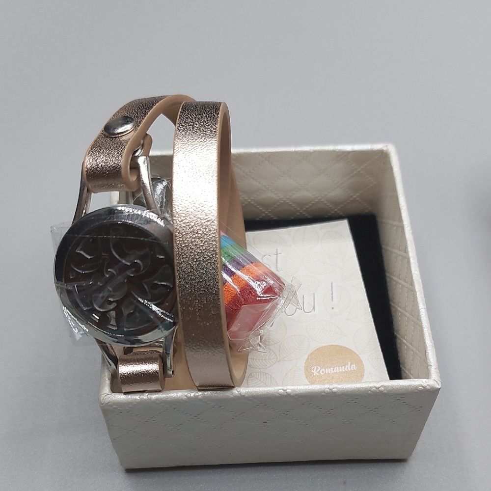 Romanda Tree Of Life Essential Oil Diffuser Double Wrap Bracelet